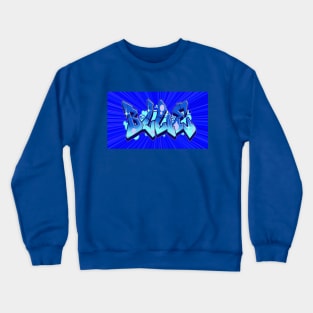 Blue Graffiti Crewneck Sweatshirt